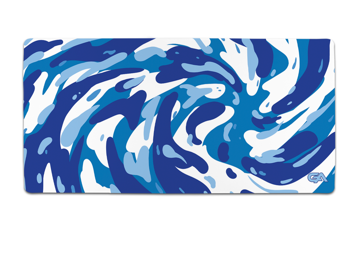Blue Arctic Swirl Mouse Pad