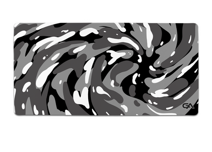 Black Arctic Swirl Mouse Pad