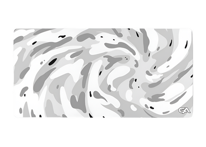 White Snowflake Swirl Mouse Pad