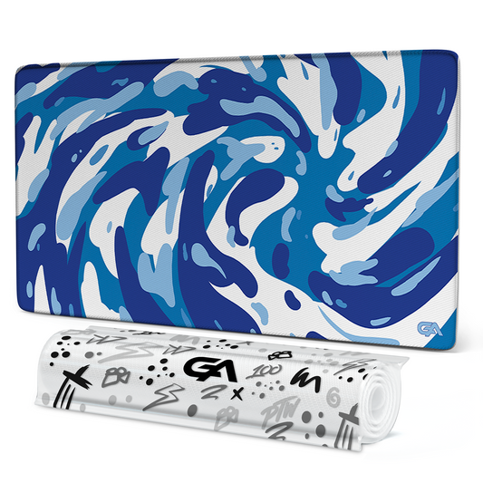 Blue Arctic Swirl Mouse Pad