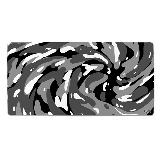 Black Arctic Swirl Mouse Pad